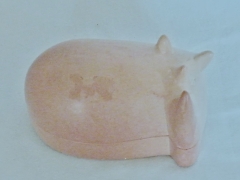 Schmuckkästchen Nashorn aus Speckstein (H ± 6 B ± 7 L ± 11 cm)